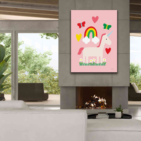 Image of 'Unicorn Fun I' by Ann Kelle Designs, Canvas Wall Art,40 x 54