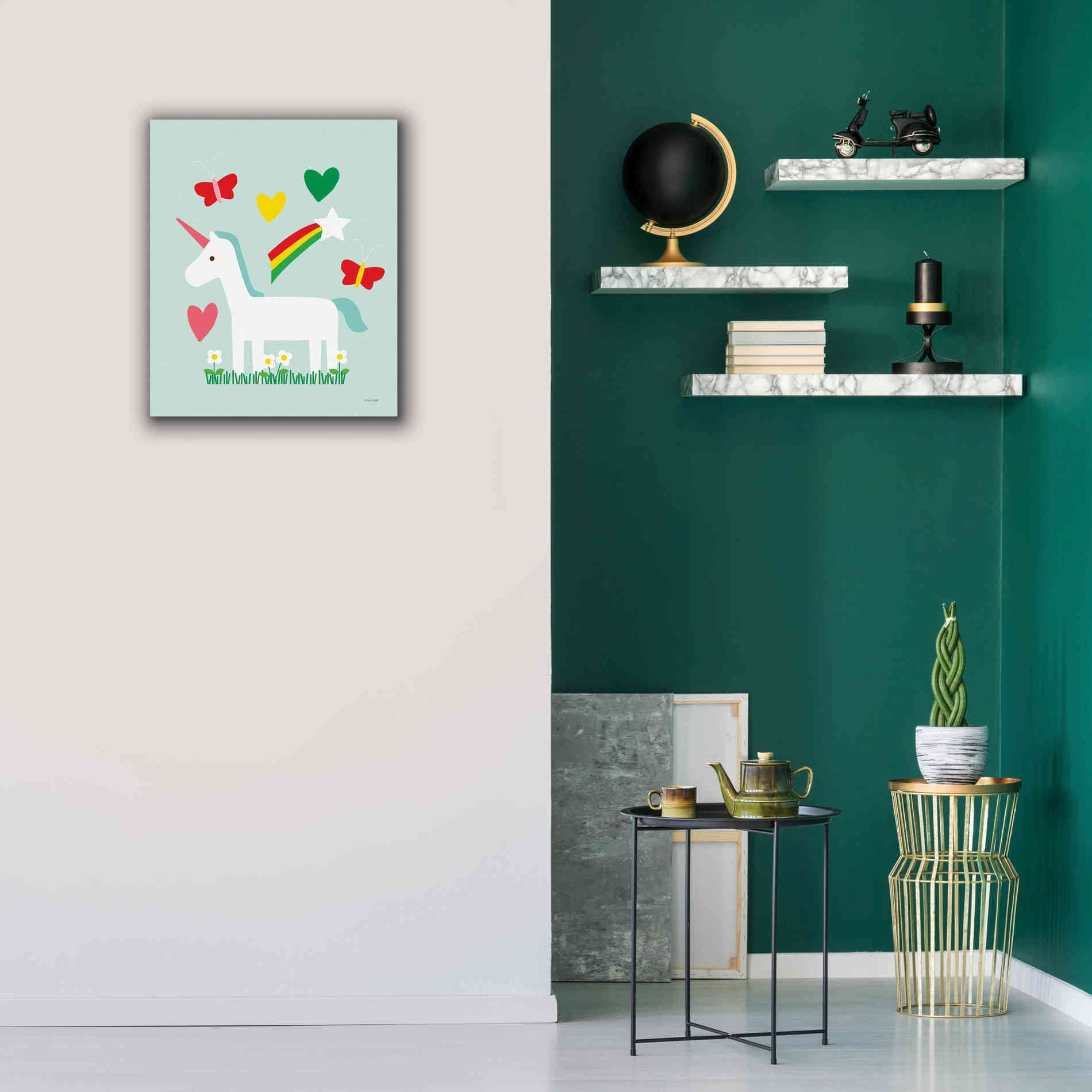 'Unicorn Fun II' by Ann Kelle Designs, Canvas Wall Art,20 x 24