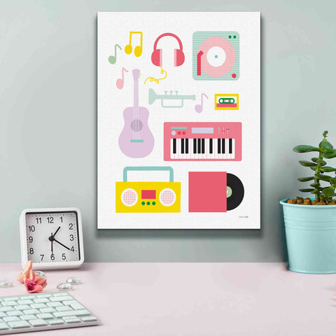 Image of 'Lets Listen to Music I' by Ann Kelle Designs, Canvas Wall Art,12 x 16