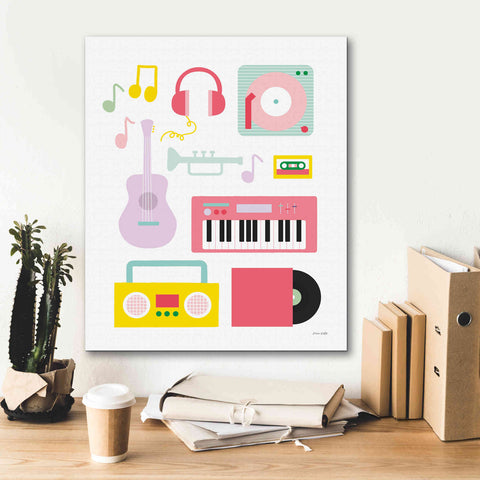 Image of 'Lets Listen to Music I' by Ann Kelle Designs, Canvas Wall Art,20 x 24