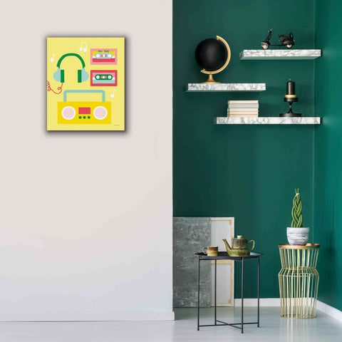 Image of 'Lets Listen to Music II' by Ann Kelle Designs, Canvas Wall Art,20 x 24