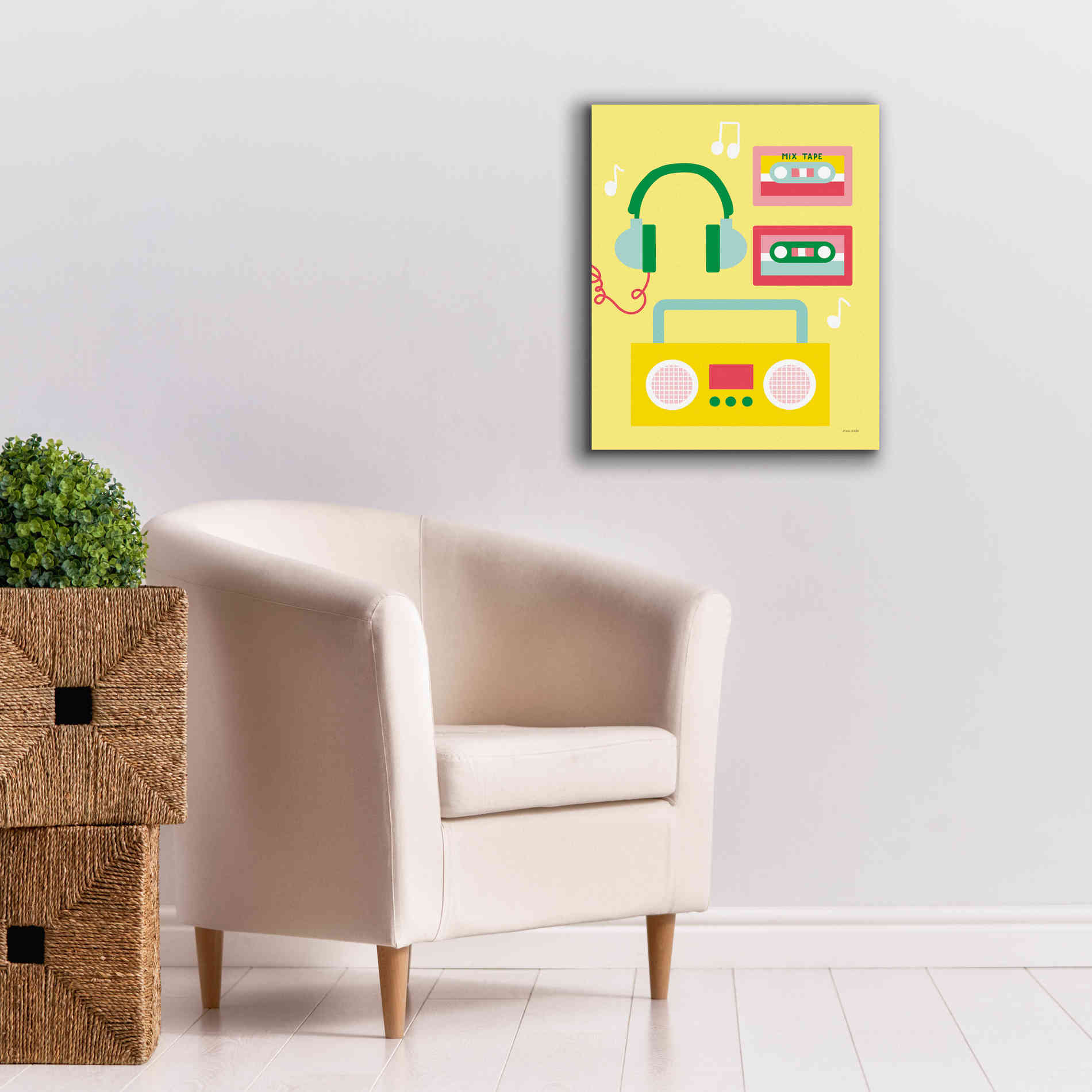 'Lets Listen to Music II' by Ann Kelle Designs, Canvas Wall Art,20 x 24