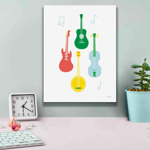 'Lets Listen to Music IV' by Ann Kelle Designs, Canvas Wall Art,12 x 16