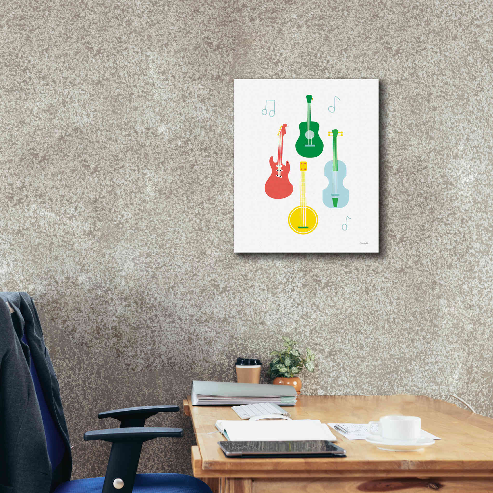 'Lets Listen to Music IV' by Ann Kelle Designs, Canvas Wall Art,20 x 24