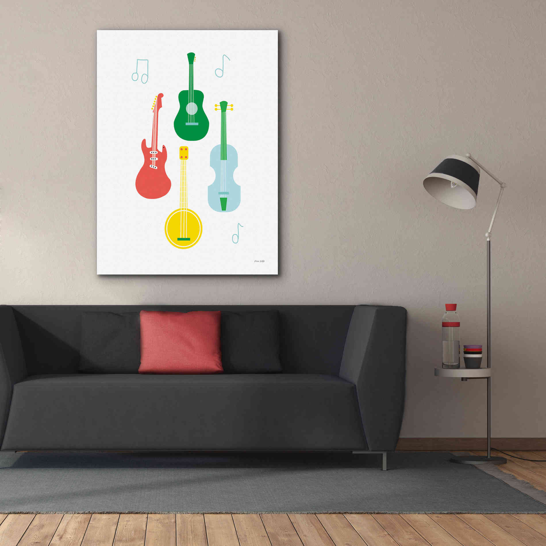 'Lets Listen to Music IV' by Ann Kelle Designs, Canvas Wall Art,40 x 54