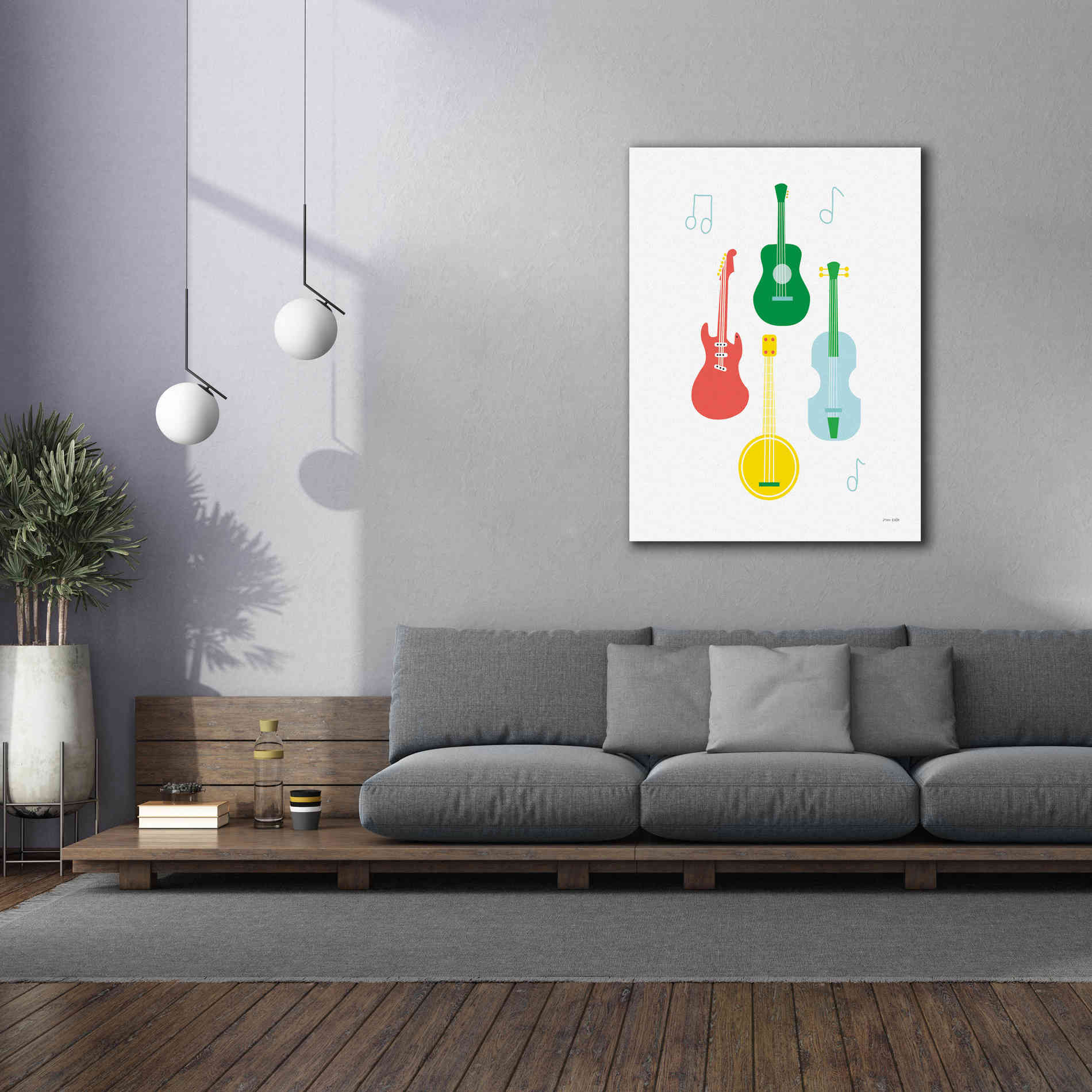 'Lets Listen to Music IV' by Ann Kelle Designs, Canvas Wall Art,40 x 54