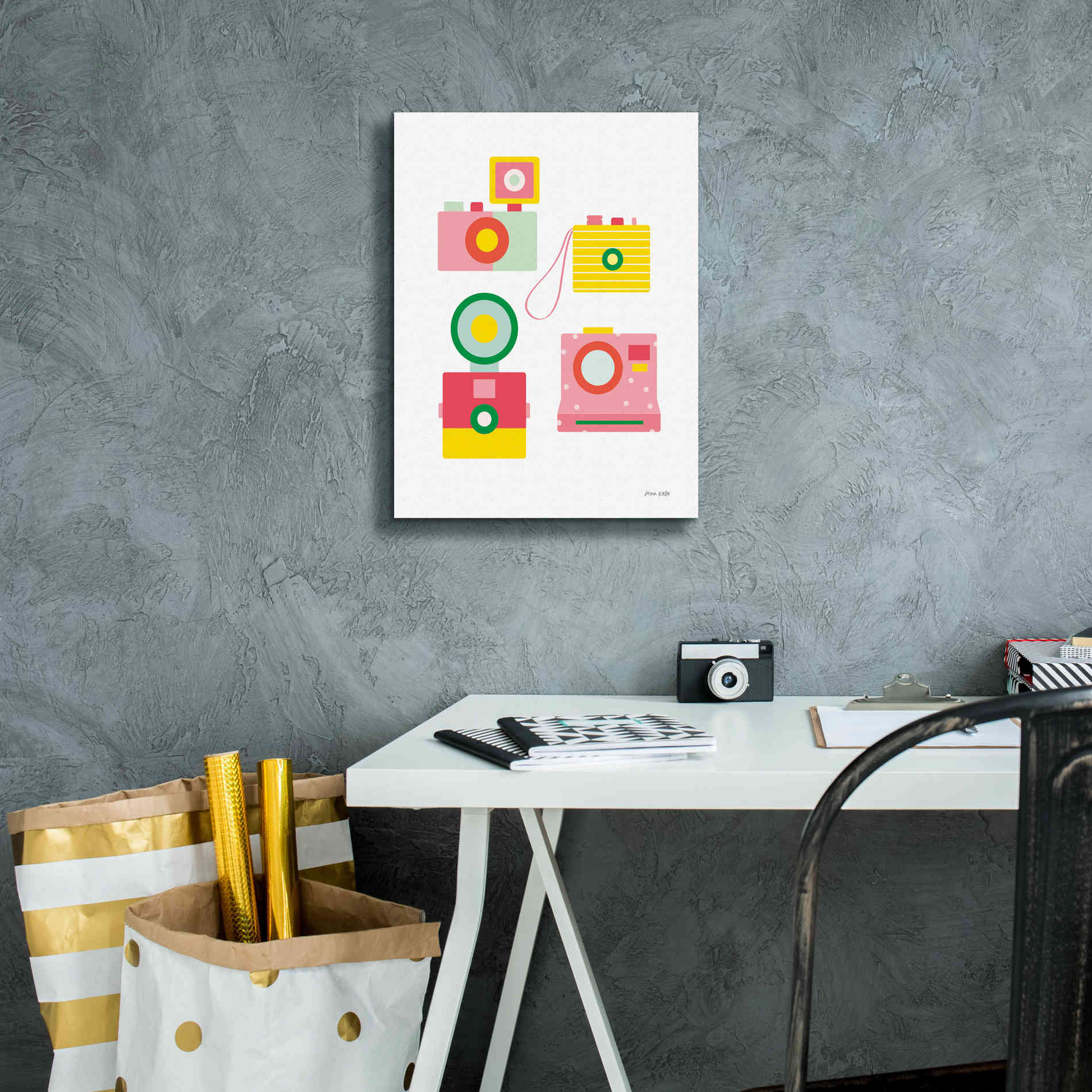'Camera Shy II' by Ann Kelle Designs, Canvas Wall Art,12 x 16