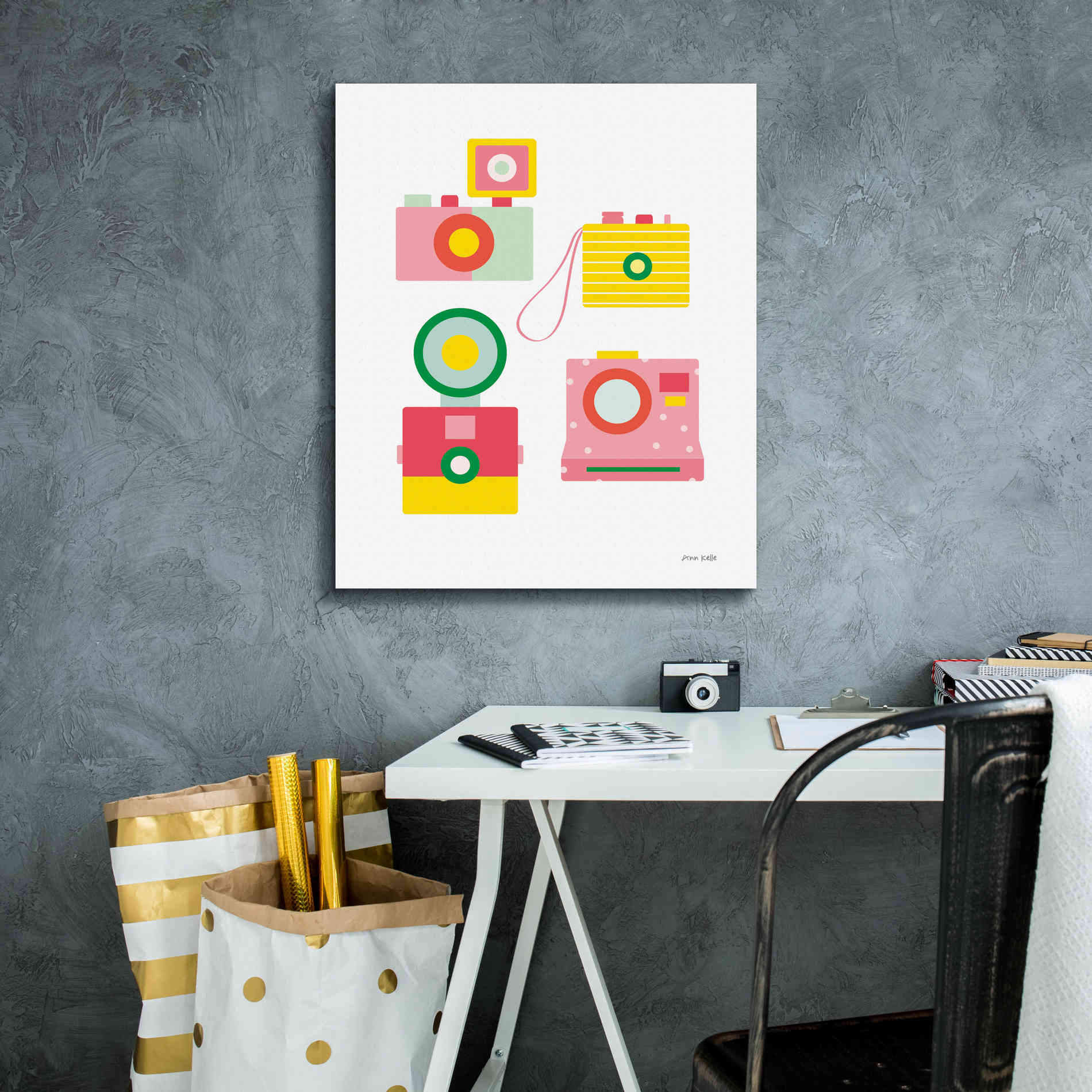 'Camera Shy II' by Ann Kelle Designs, Canvas Wall Art,20 x 24