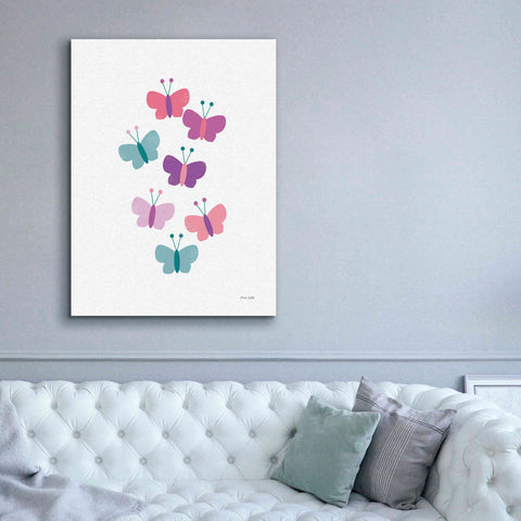 Image of 'Butterfly Friends Girly' by Ann Kelle Designs, Canvas Wall Art,40 x 54