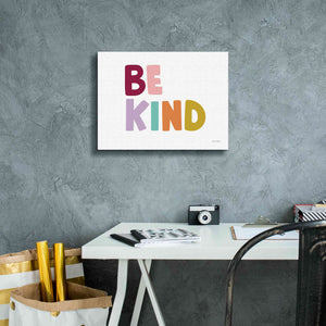 'Be Kind Pastel' by Ann Kelle Designs, Canvas Wall Art,16 x 12