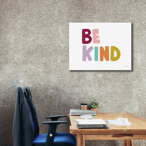 Image of 'Be Kind Pastel' by Ann Kelle Designs, Canvas Wall Art,34 x 26