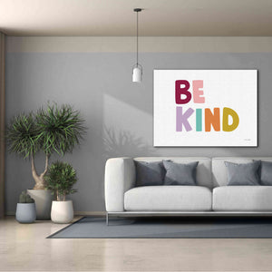 'Be Kind Pastel' by Ann Kelle Designs, Canvas Wall Art,54 x 40