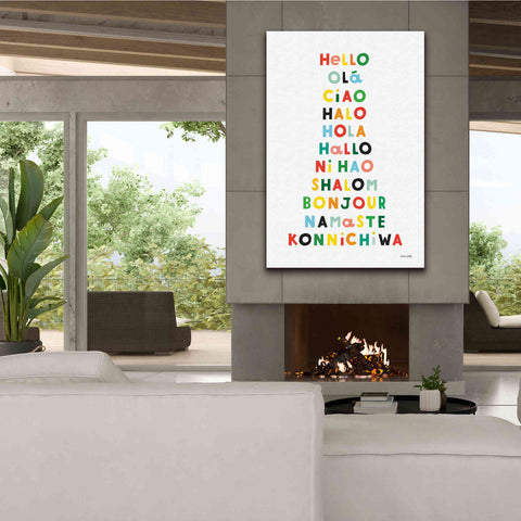 Image of 'Language of Hellos' by Ann Kelle Designs, Canvas Wall Art,40 x 60