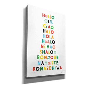 'Language of Hellos' by Ann Kelle Designs, Canvas Wall Art,12x18x1.1x0,18x26x1.1x0,26x40x1.74x0,40x60x1.74x0