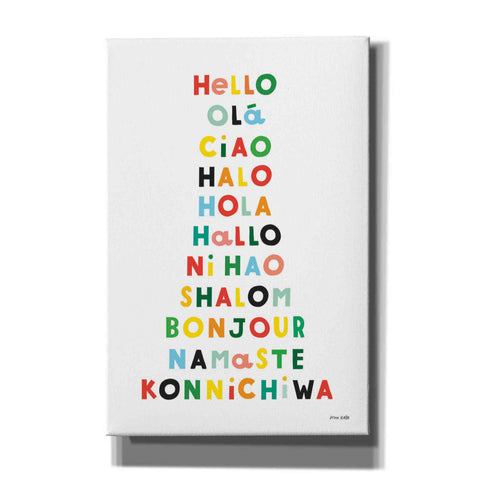 Image of 'Language of Hellos' by Ann Kelle Designs, Canvas Wall Art,12x18x1.1x0,18x26x1.1x0,26x40x1.74x0,40x60x1.74x0