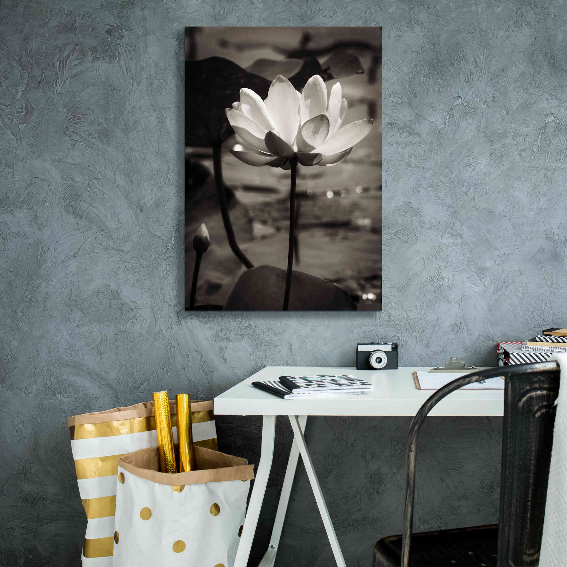 'Lotus Flower IX' by Debra Van Swearingen, Canvas Wall Art,18 x 26