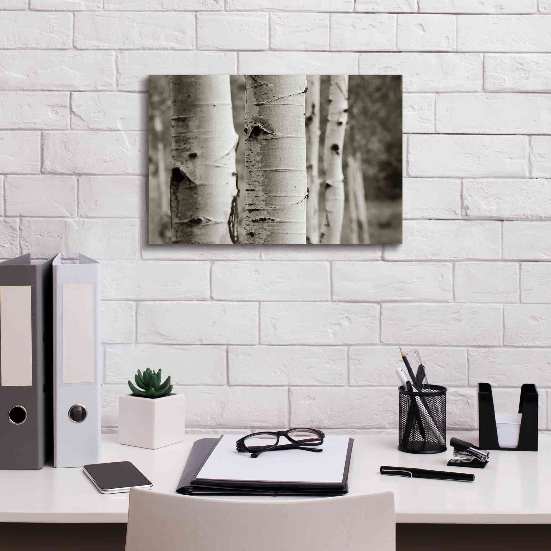 'Aspens III' by Debra Van Swearingen, Canvas Wall Art,18 x 12