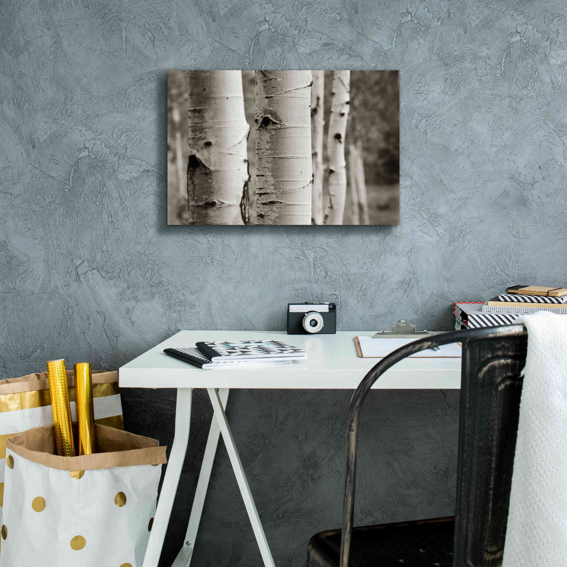 'Aspens III' by Debra Van Swearingen, Canvas Wall Art,18 x 12