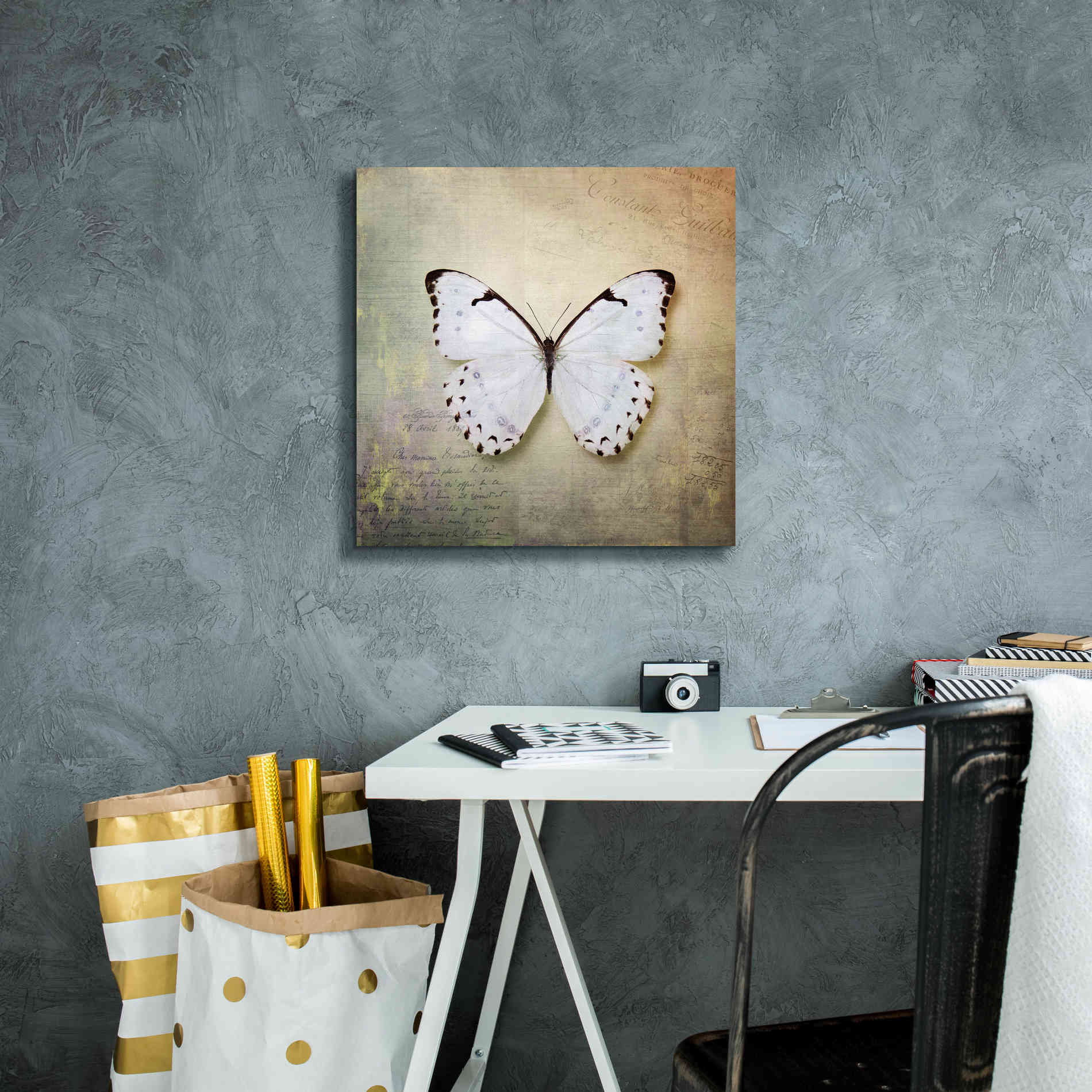 'French Butterfly II' by Debra Van Swearingen, Canvas Wall Art,18 x 18
