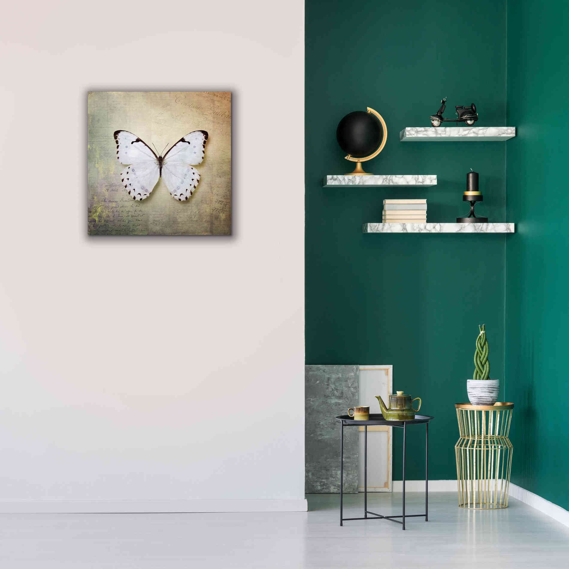 'French Butterfly II' by Debra Van Swearingen, Canvas Wall Art,26 x 26