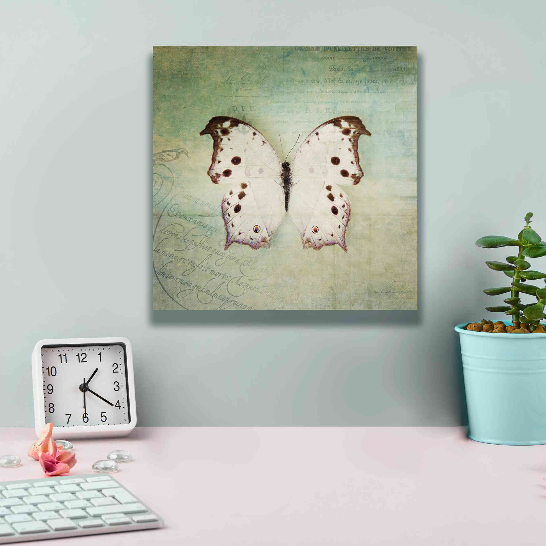 'French Butterfly IV' by Debra Van Swearingen, Canvas Wall Art,12 x 12