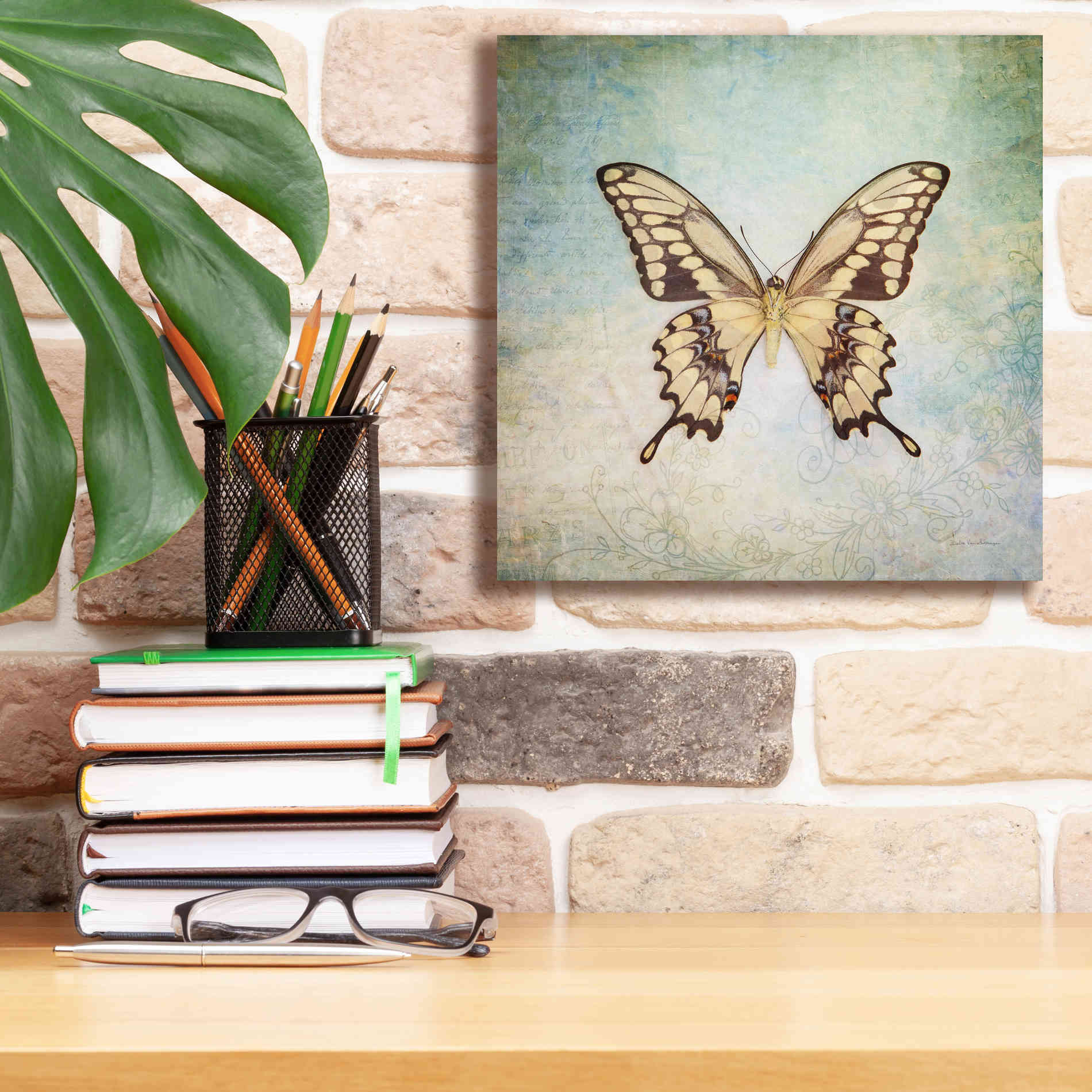 'French Butterfly VI' by Debra Van Swearingen, Canvas Wall Art,12 x 12