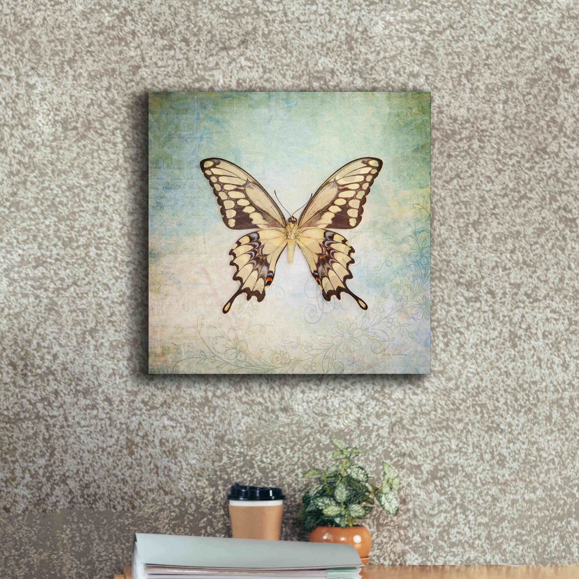 'French Butterfly VI' by Debra Van Swearingen, Canvas Wall Art,18 x 18