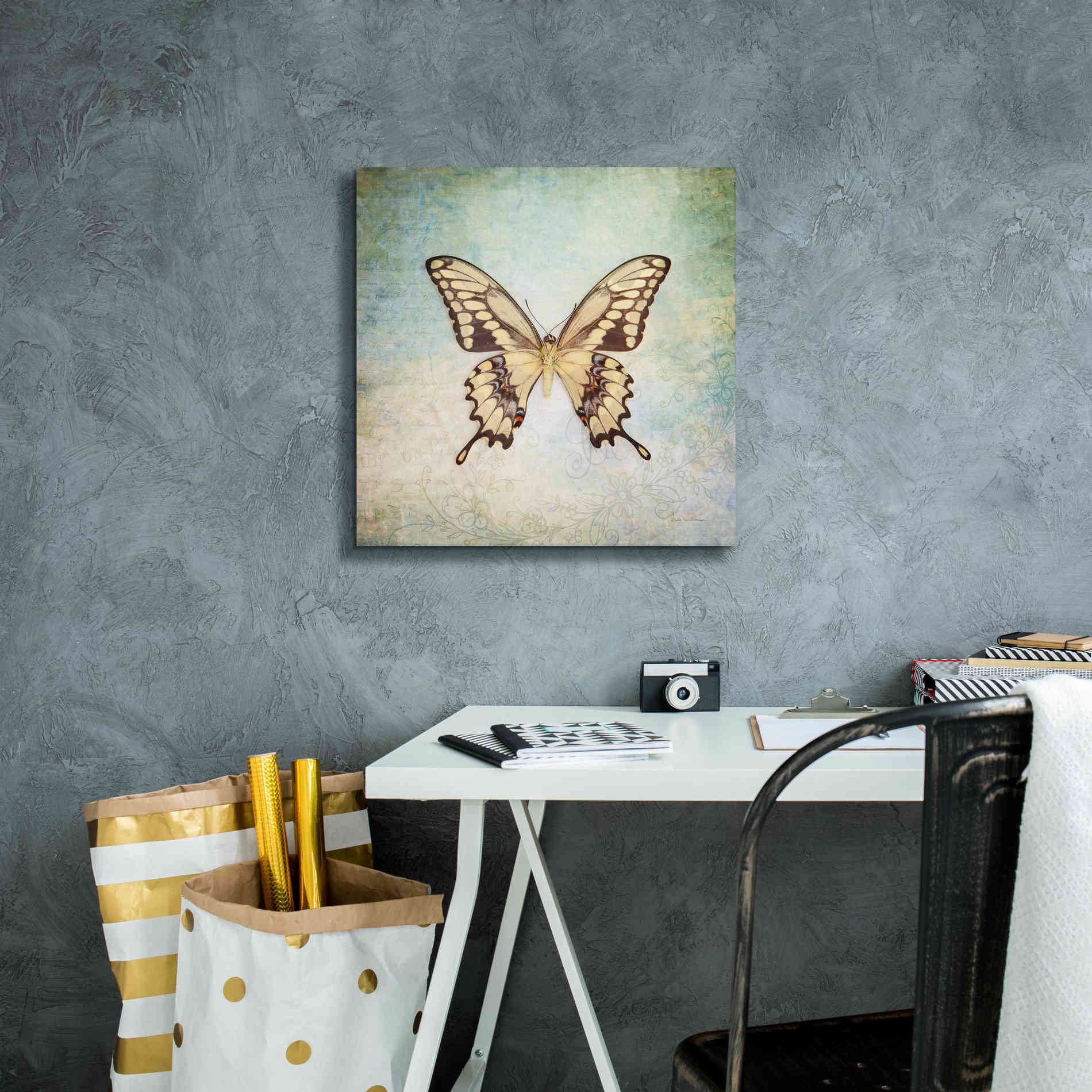 'French Butterfly VI' by Debra Van Swearingen, Canvas Wall Art,18 x 18