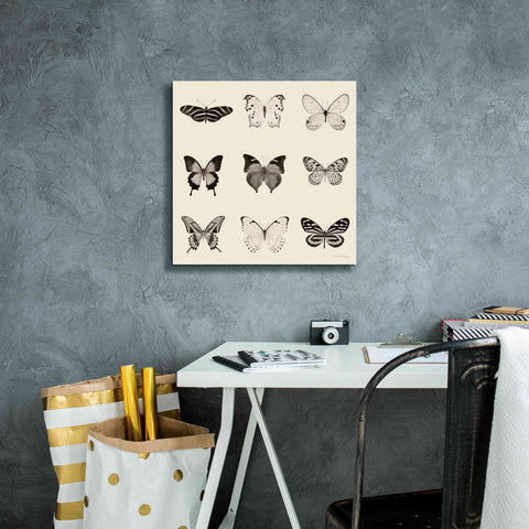 Image of 'Butterfly BW 9 Patch' by Debra Van Swearingen, Canvas Wall Art,18 x 18