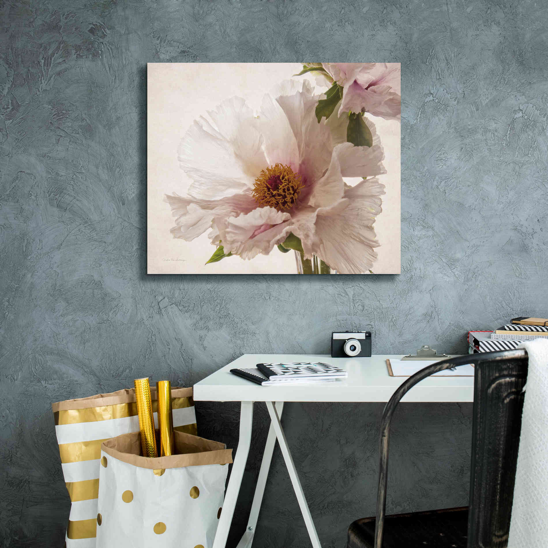 'Translucent Peony V' by Debra Van Swearingen, Canvas Wall Art,24 x 20