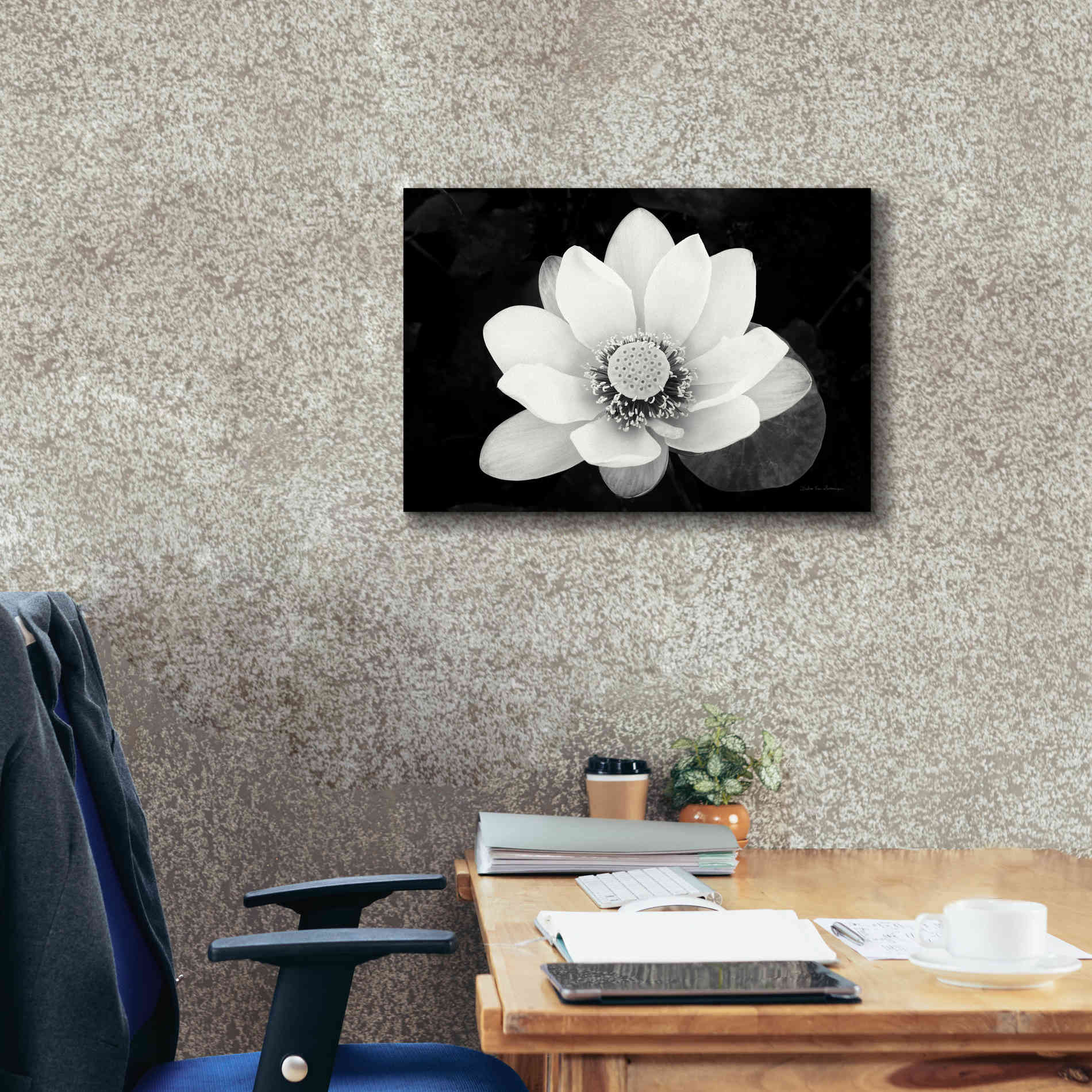 'Lotus Flower II v2' by Debra Van Swearingen, Canvas Wall Art,26 x 18