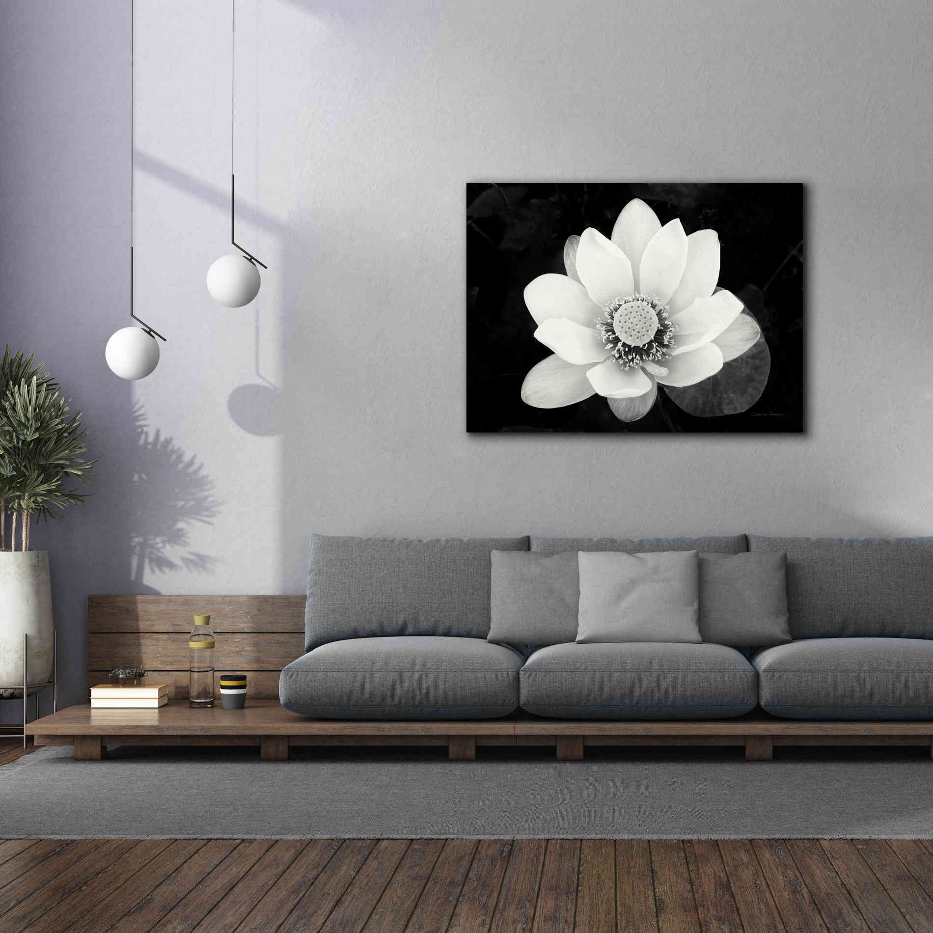 'Lotus Flower II v2' by Debra Van Swearingen, Canvas Wall Art,54 x 40