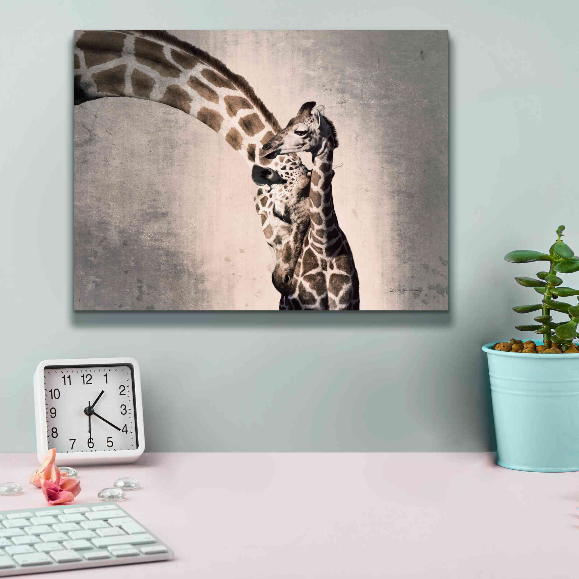 'Mother and Son' by Debra Van Swearingen, Canvas Wall Art,16 x 12