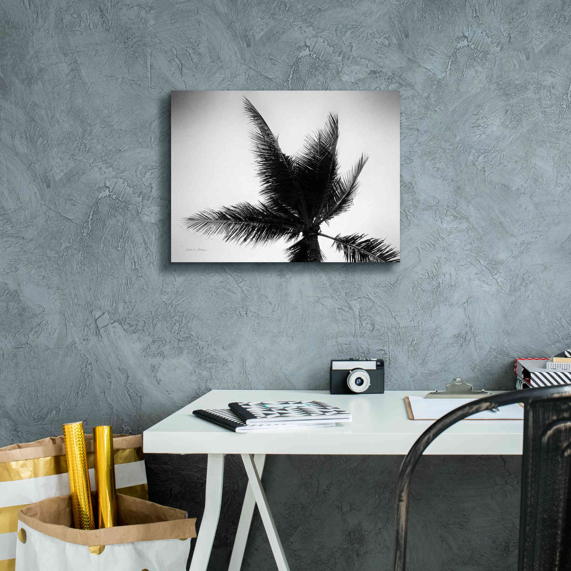 'Palm Tree Looking Up IV' by Debra Van Swearingen, Canvas Wall Art,16 x 12