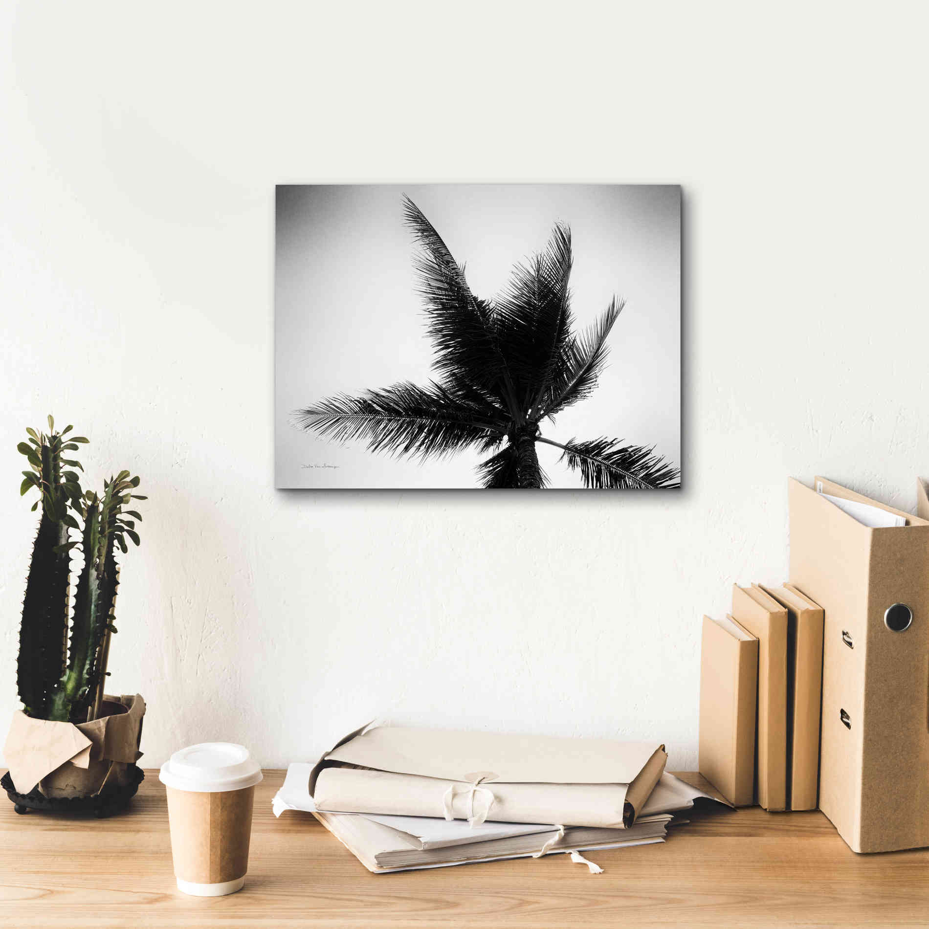 'Palm Tree Looking Up IV' by Debra Van Swearingen, Canvas Wall Art,16 x 12