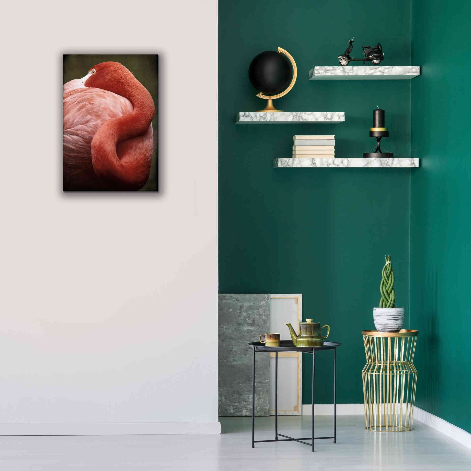 'Caribbean Flamingo I' by Debra Van Swearingen, Canvas Wall Art,18 x 26