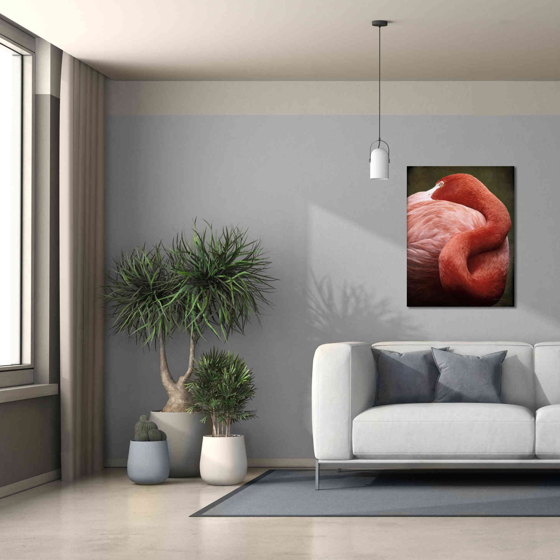 'Caribbean Flamingo I' by Debra Van Swearingen, Canvas Wall Art,26 x 34