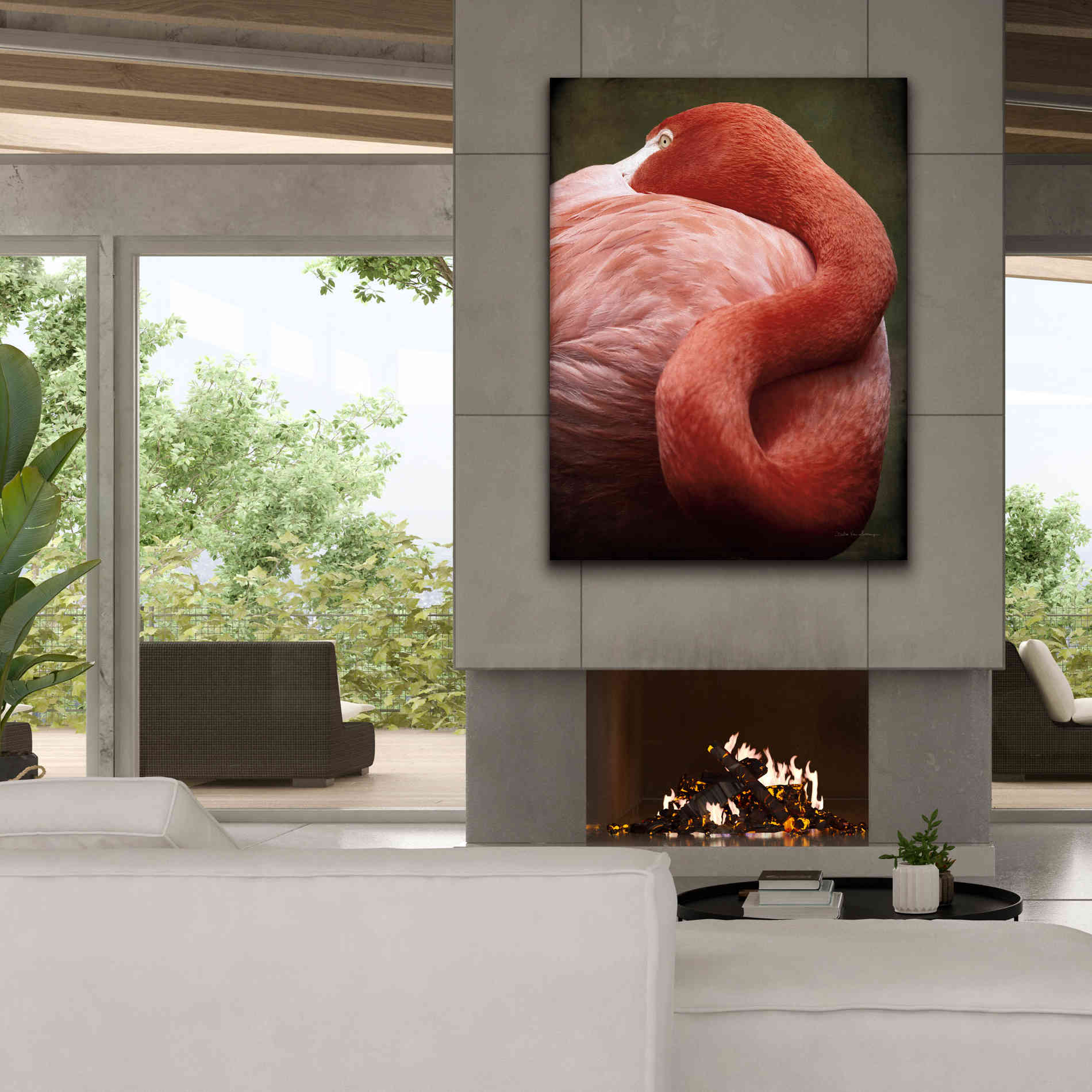 'Caribbean Flamingo I' by Debra Van Swearingen, Canvas Wall Art,40 x 54