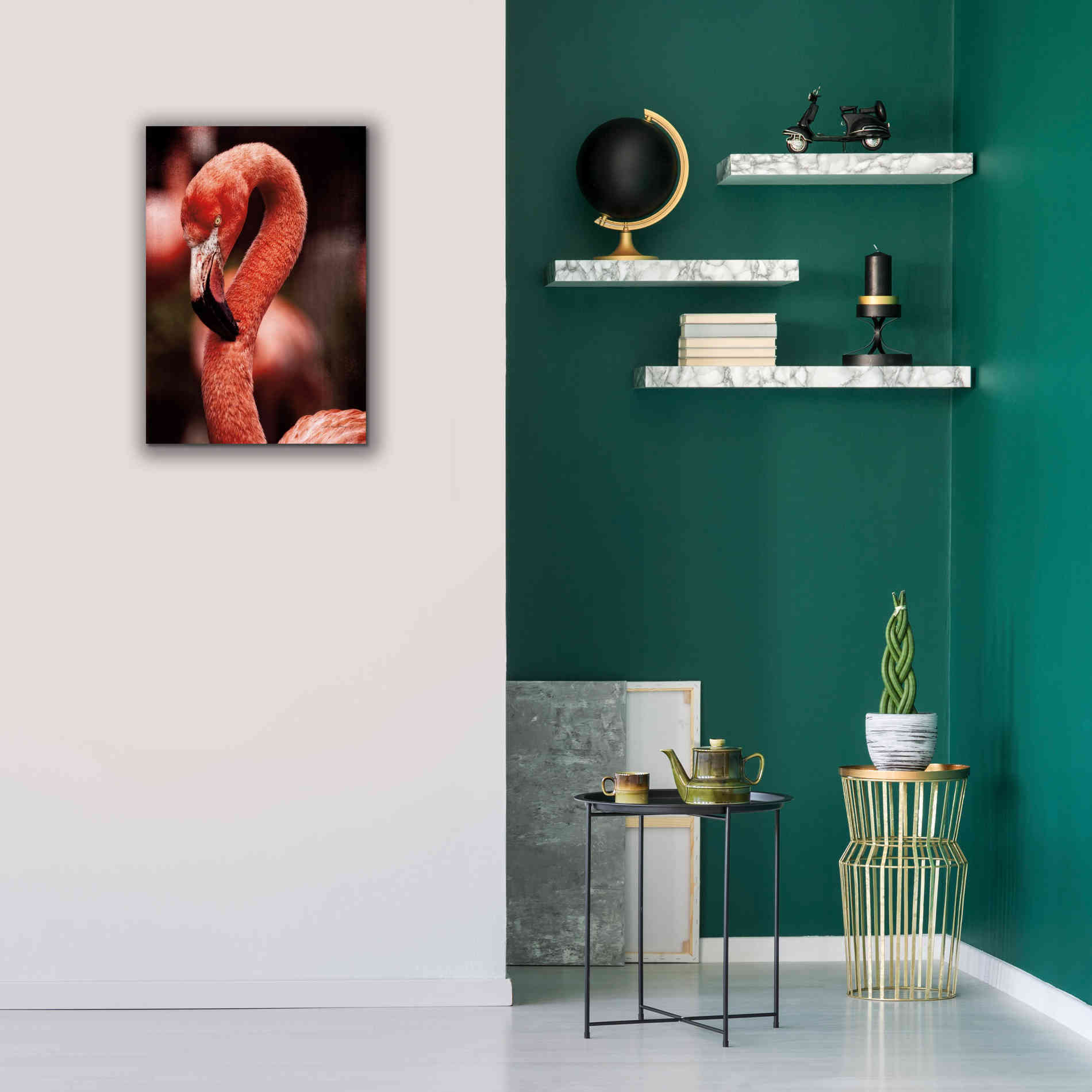 'Caribbean Flamingo II' by Debra Van Swearingen, Canvas Wall Art,18 x 26