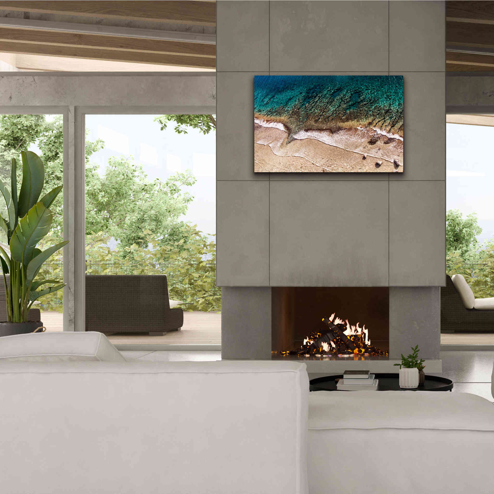 'Sand and Sea' by Debra Van Swearingen, Canvas Wall Art,40 x 26