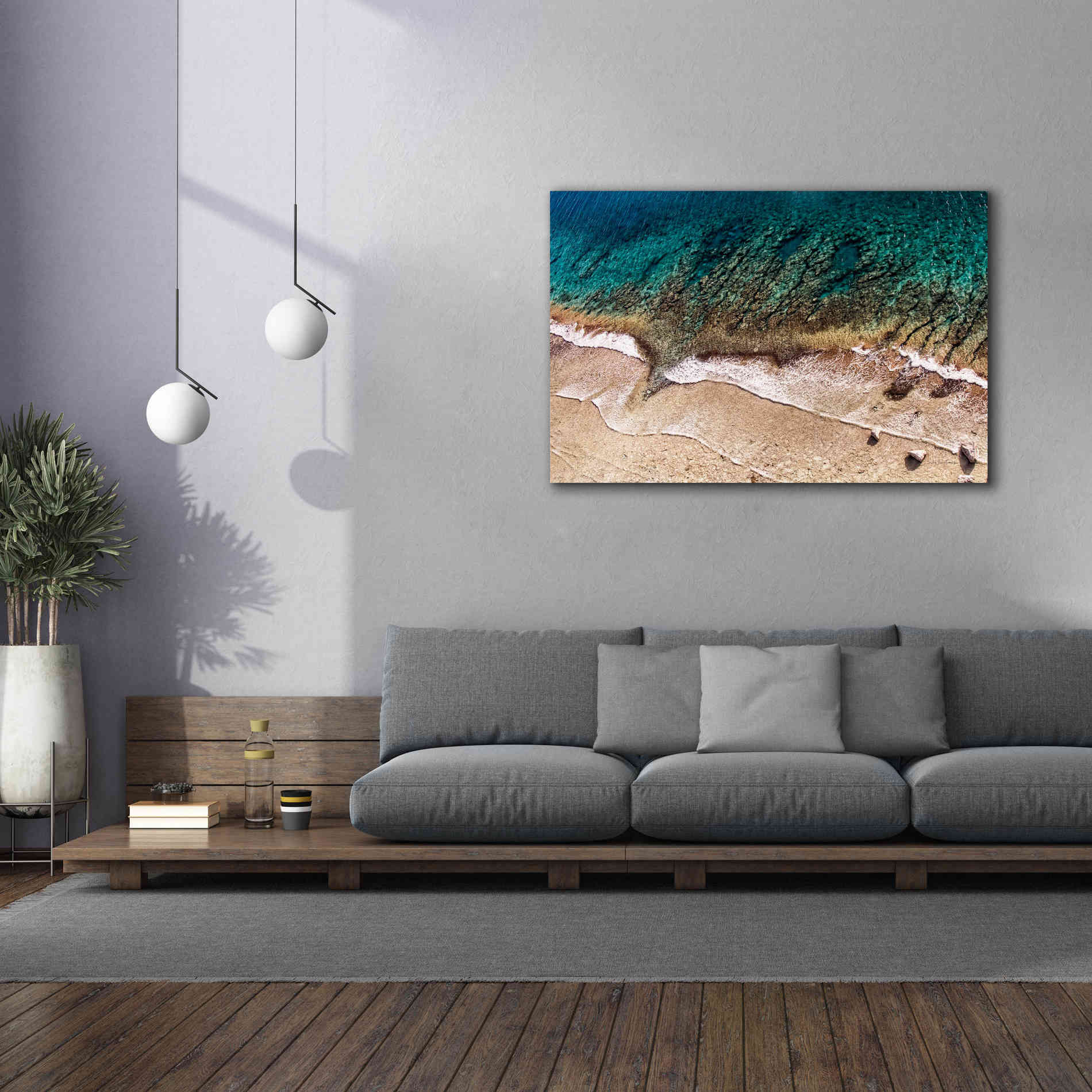 'Sand and Sea' by Debra Van Swearingen, Canvas Wall Art,60 x 40