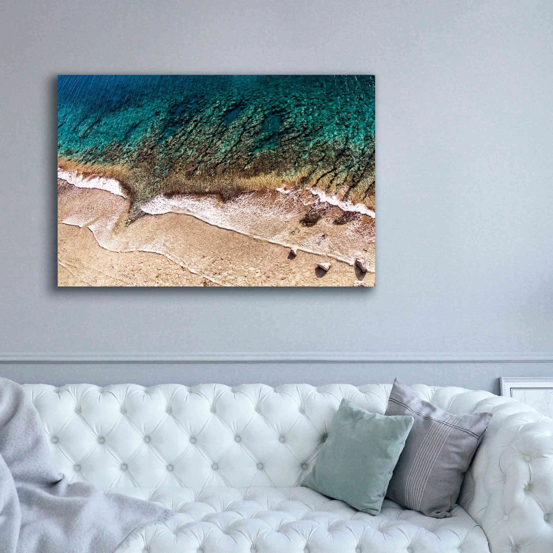 'Sand and Sea' by Debra Van Swearingen, Canvas Wall Art,60 x 40