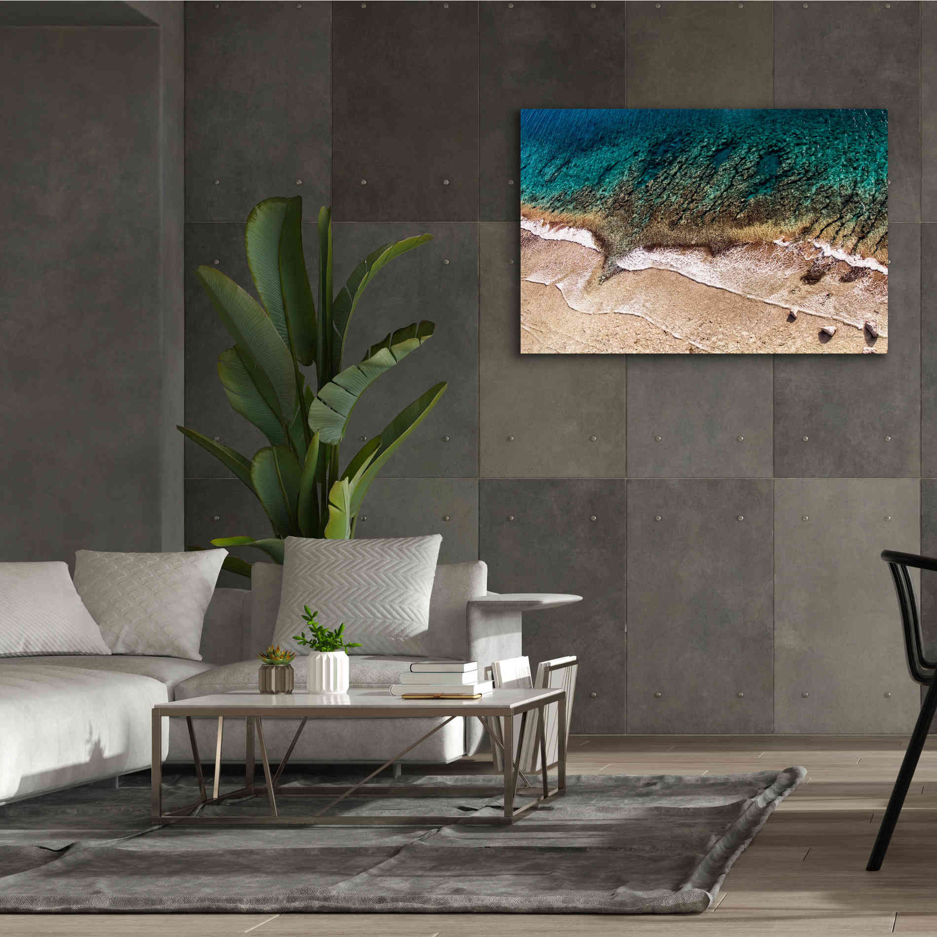 'Sand and Sea' by Debra Van Swearingen, Canvas Wall Art,60 x 40