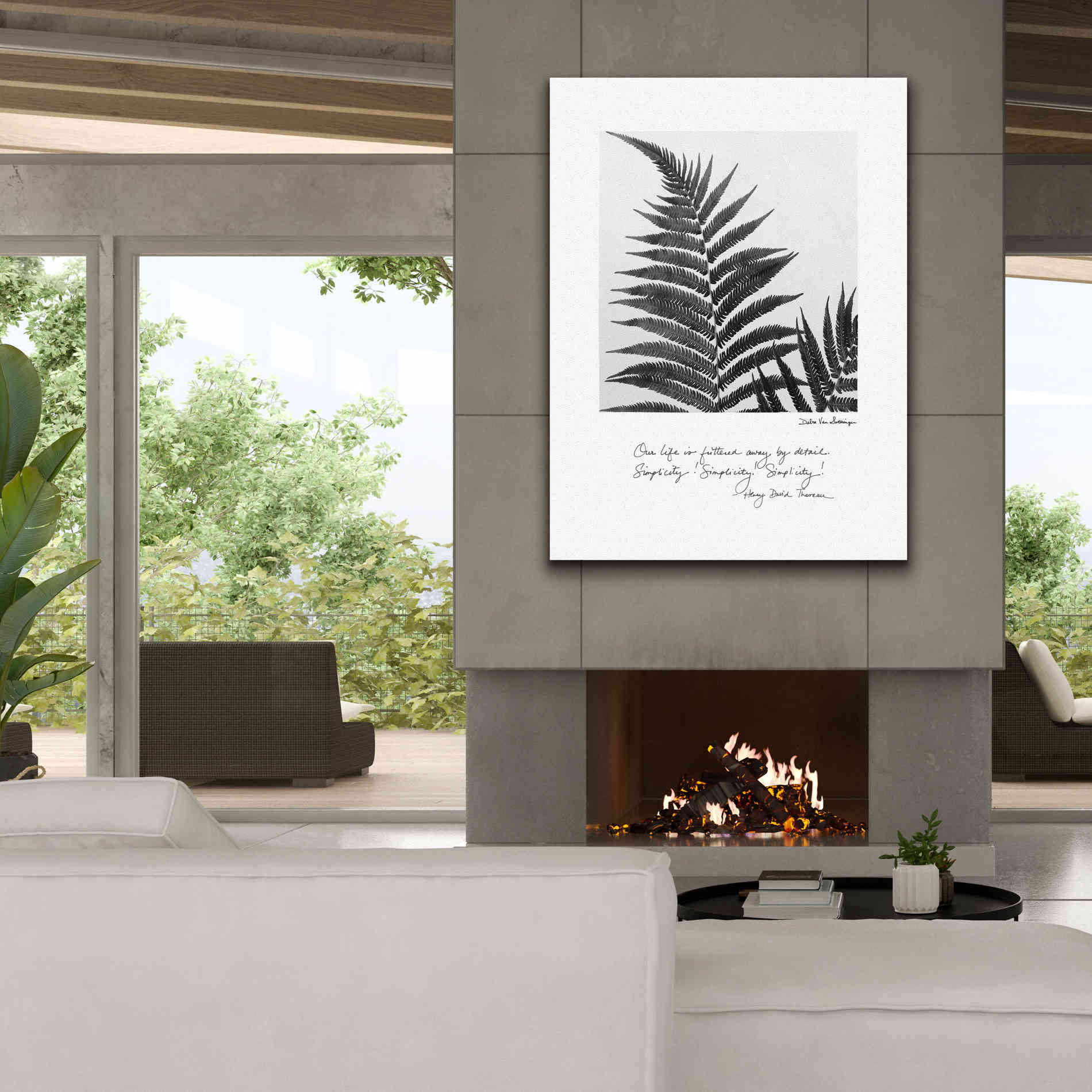 'Delicate Fern v2' by Debra Van Swearingen, Canvas Wall Art,40 x 54