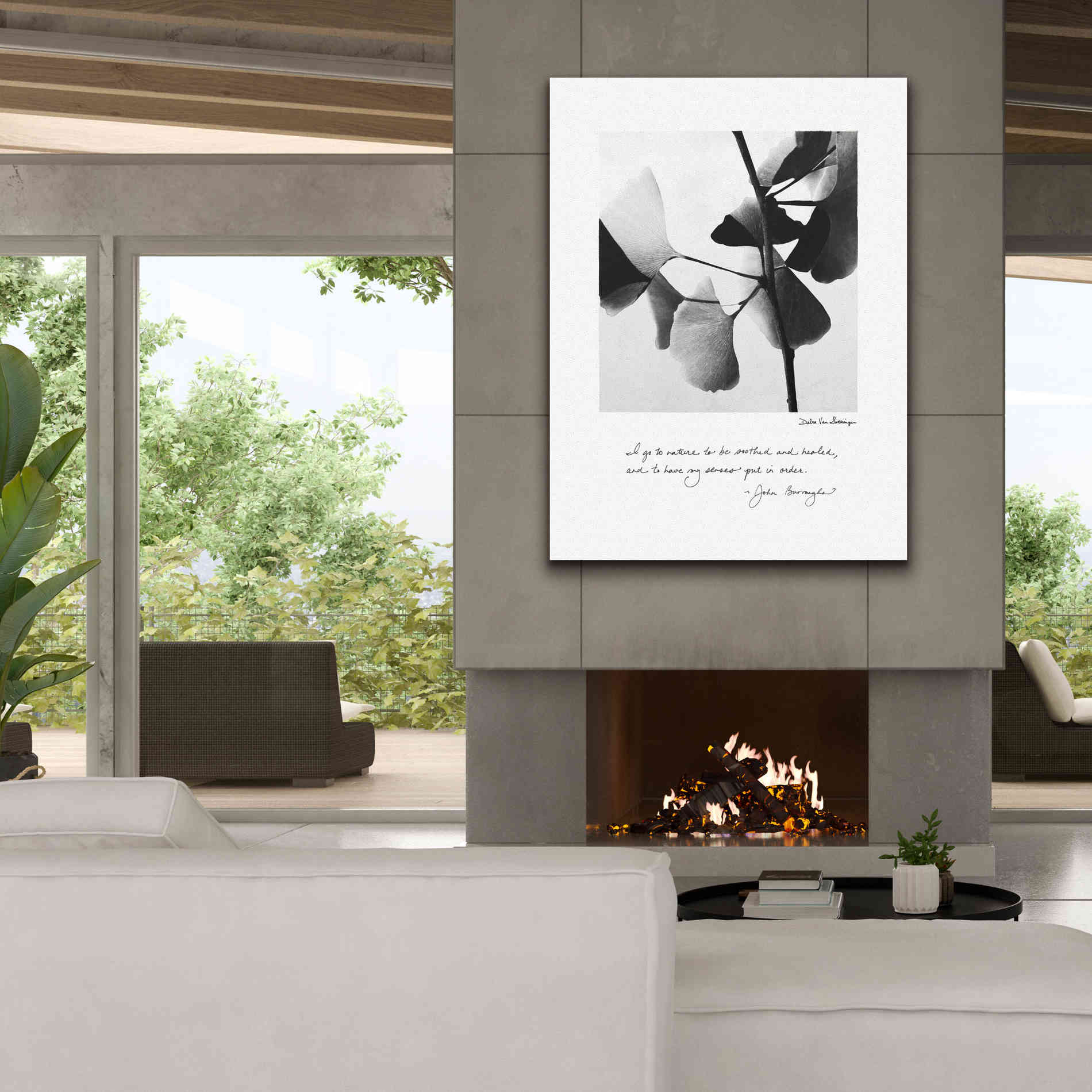 'Delicate Ginkgo v2' by Debra Van Swearingen, Canvas Wall Art,40 x 54