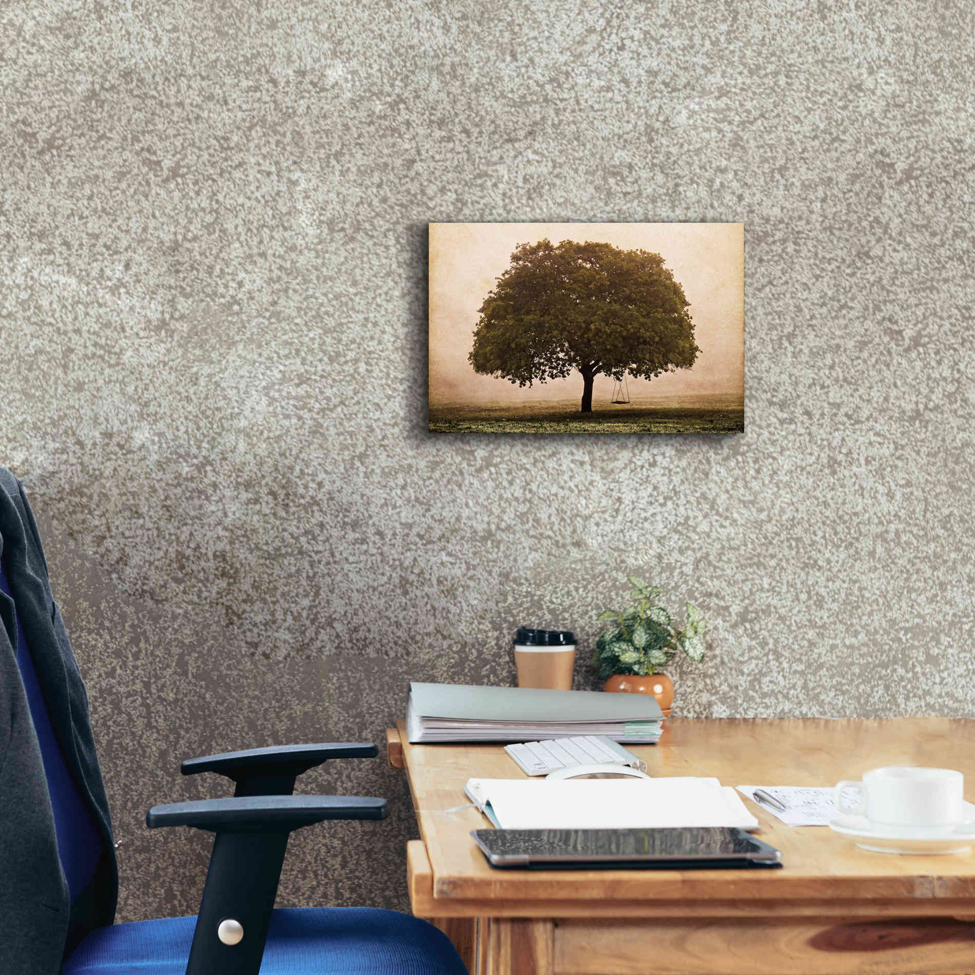 'The Hopeful Oak' by Debra Van Swearingen, Canvas Wall Art,18 x 12