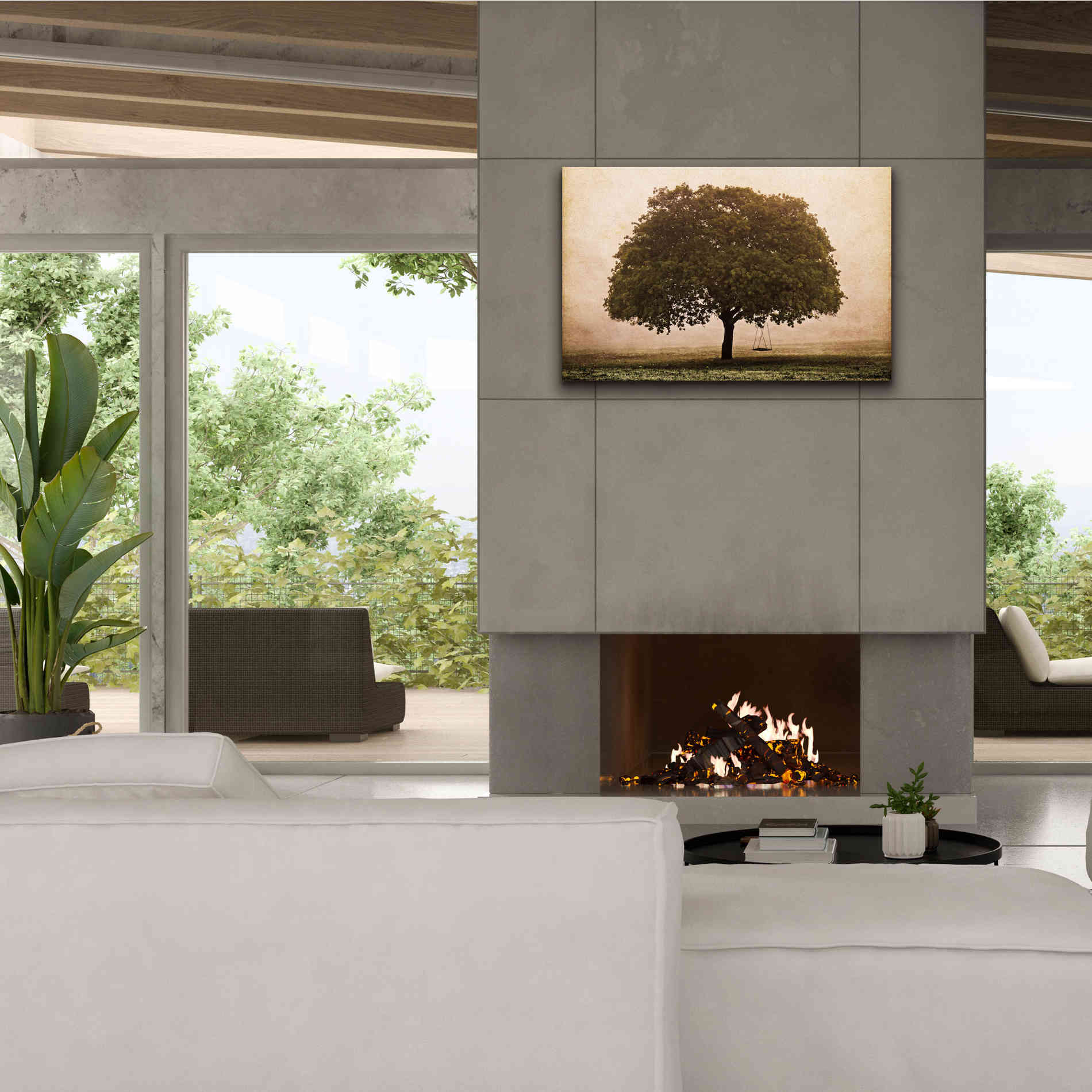 'The Hopeful Oak' by Debra Van Swearingen, Canvas Wall Art,40 x 26