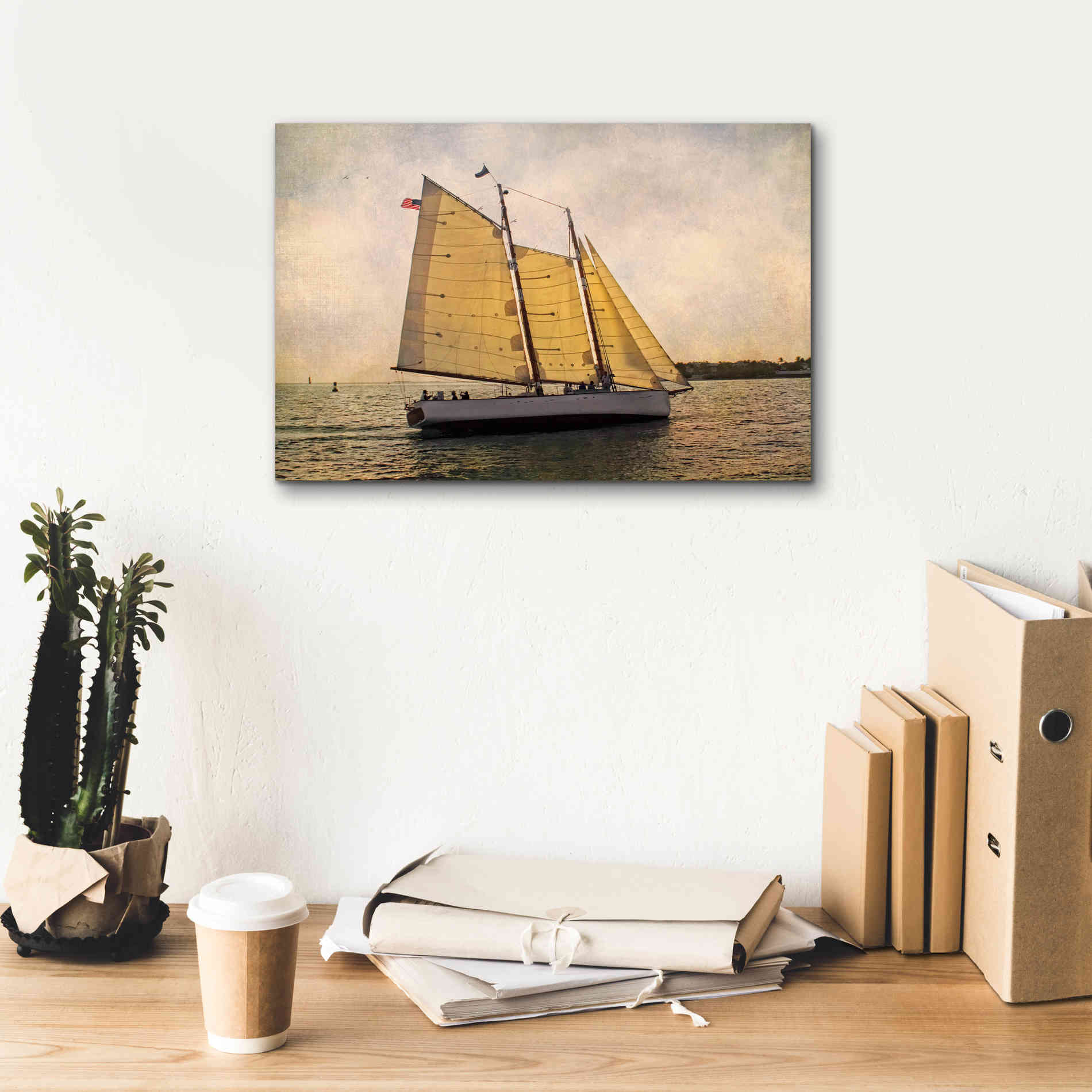 'Morning Sail' by Debra Van Swearingen, Canvas Wall Art,18 x 12