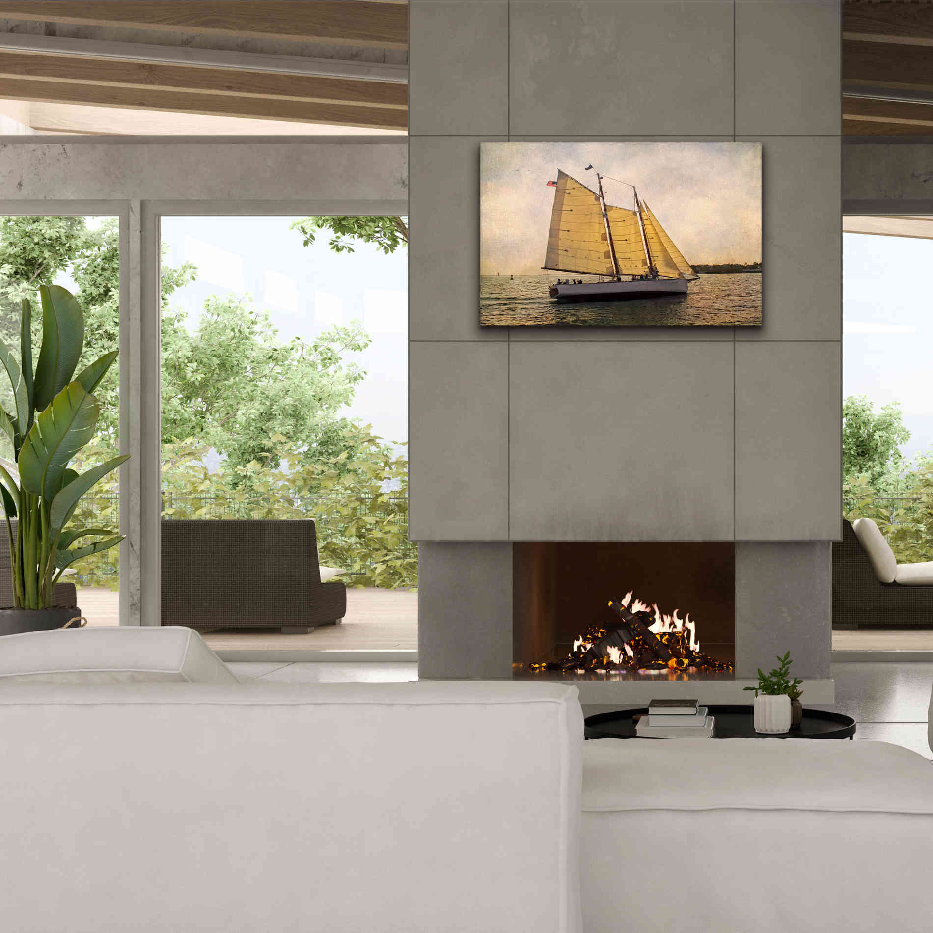 'Morning Sail' by Debra Van Swearingen, Canvas Wall Art,40 x 26