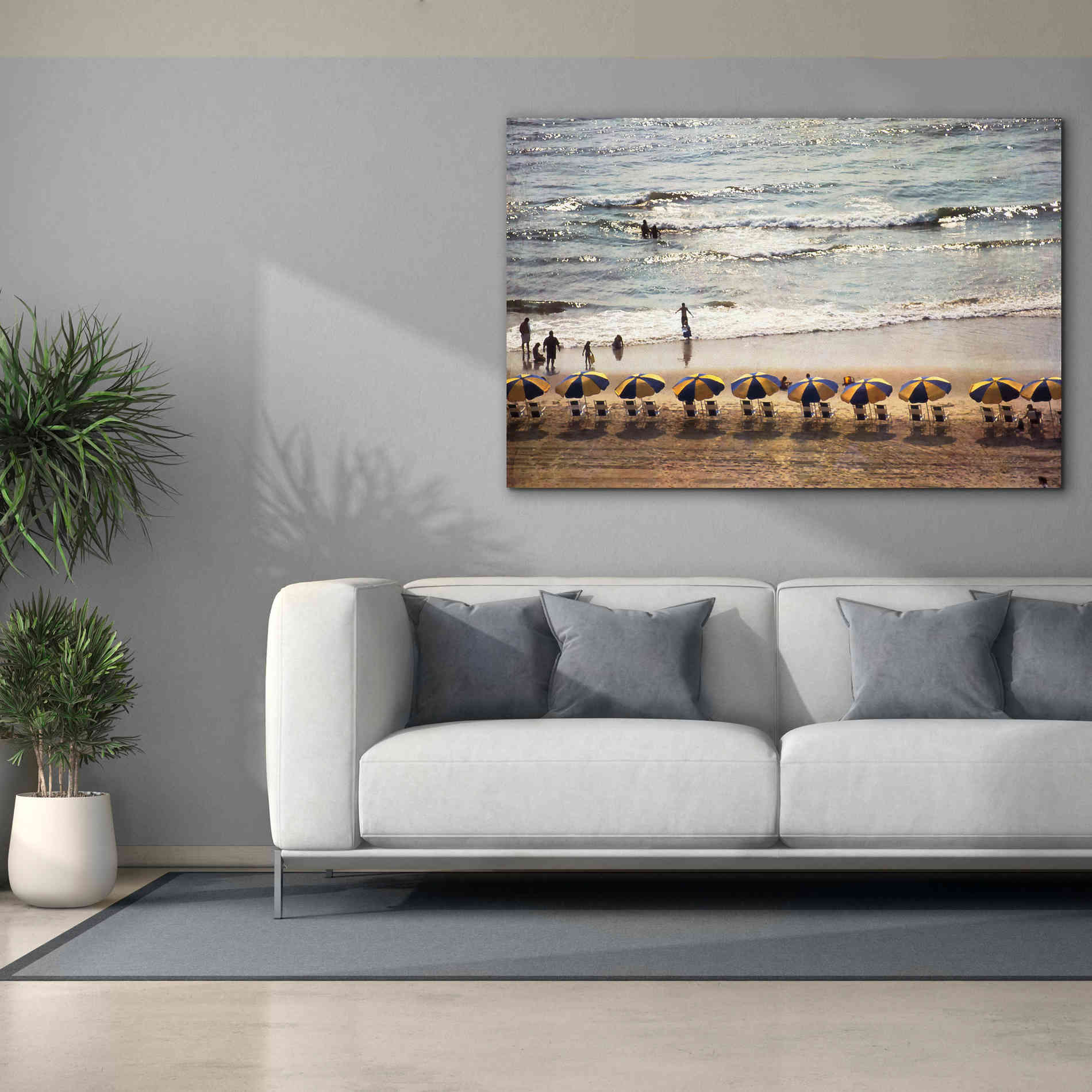 'A Day At The Beach' by Debra Van Swearingen, Canvas Wall Art,60 x 40